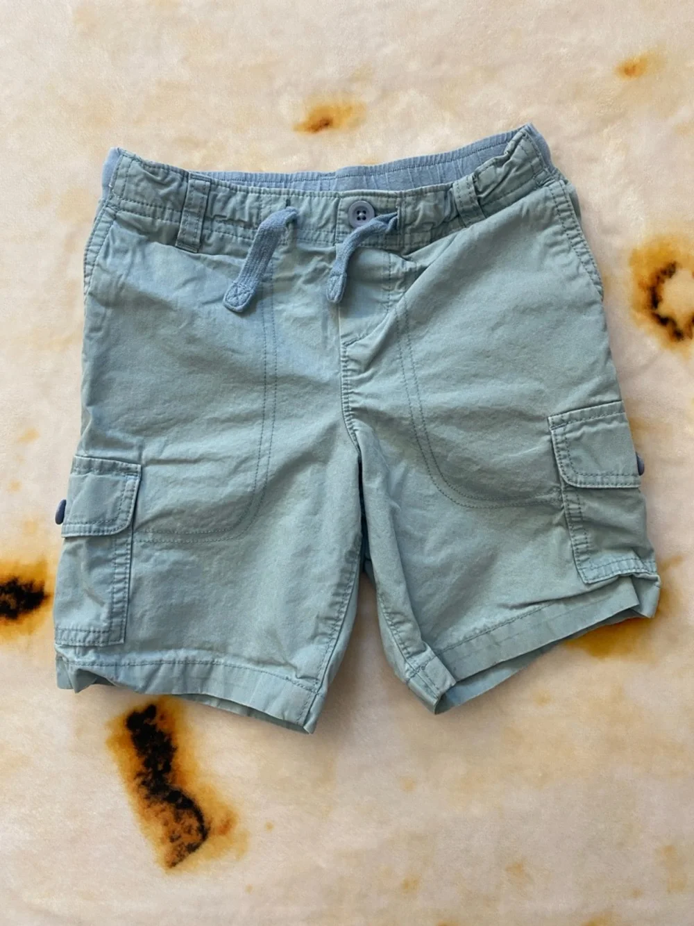 ⭐️ Lands' End Light Blue Drawstring Cargo Shorts, Boys Size M (5-6)